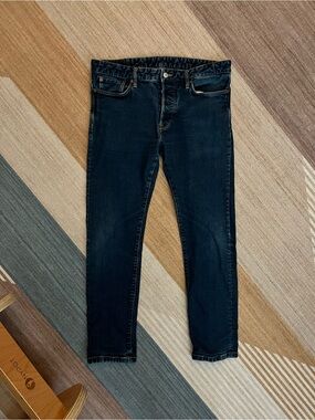 Buck Mason Men’s Slim Jeans in Dark Blue